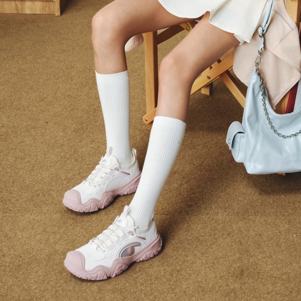 Кроссовки для бега Champion Low Top Беговые кроссовки Женские Молочно-белый Туманный Ягодный Розовый - изображение 6