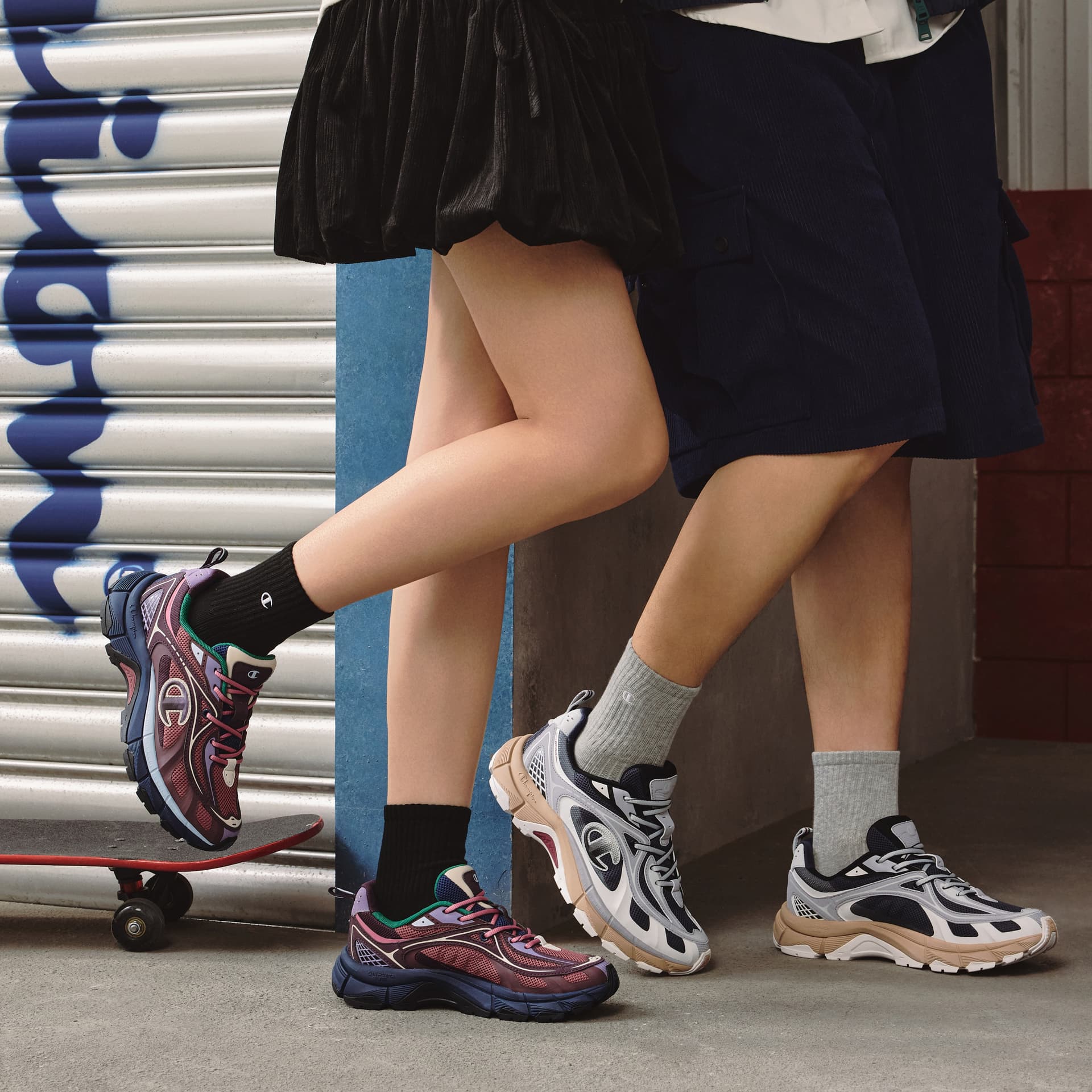 Кроссовки для бега Champion Support Low Top Беговые кроссовки Женские Минеральные ноты Красный Морской синий - изображение 6