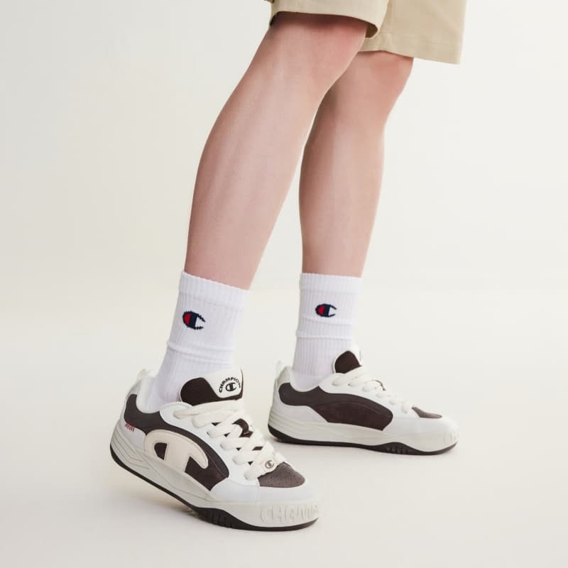 Кроссовки Champion Skate Shoes Low Top Барочный Коричневый Молочный Белый Мужской - изображение 7