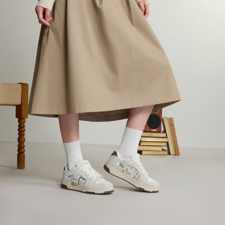 Кроссовки Champion Skate Shoes Low-Top Молочно-белый Какао-коричневый Унисекс - изображение 8