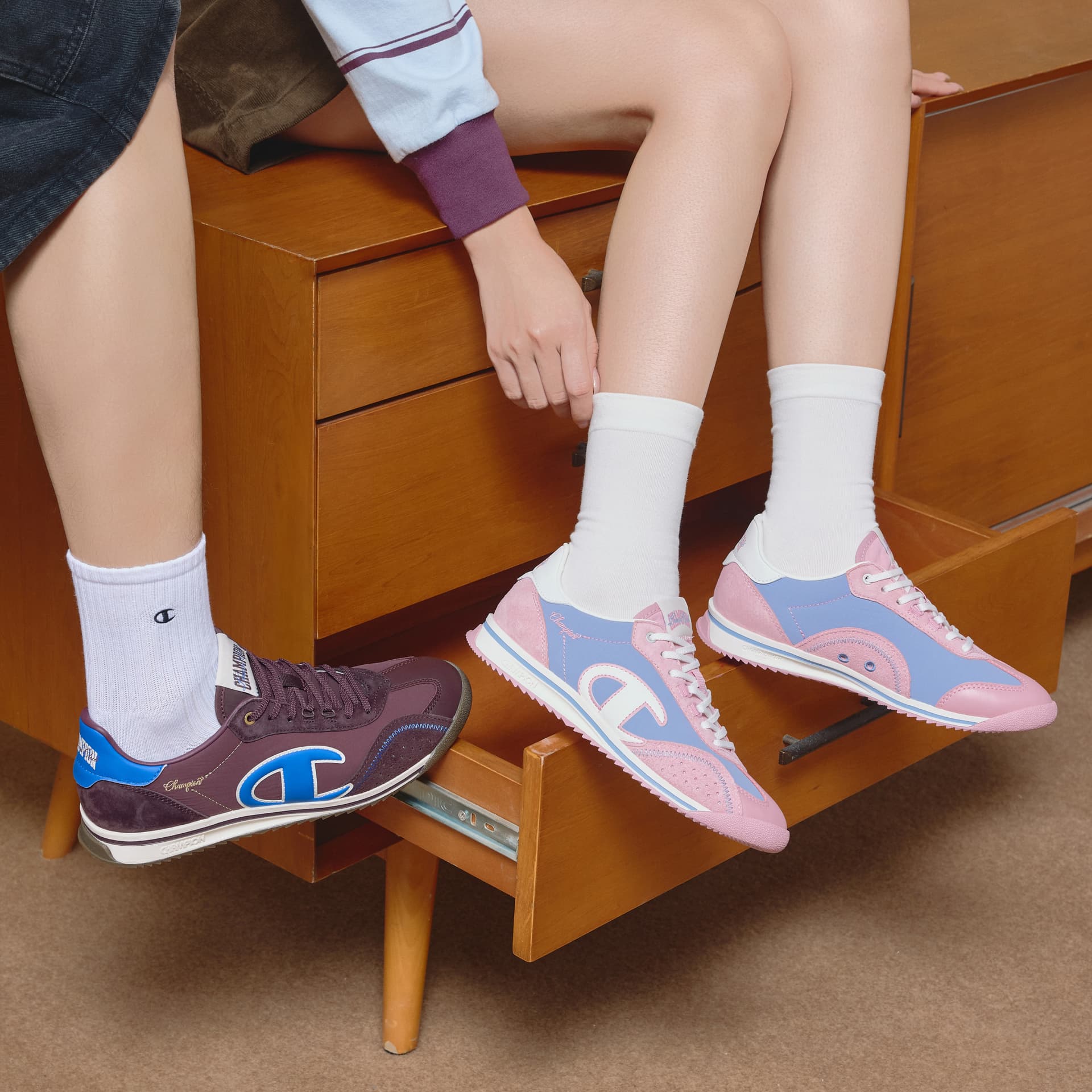 Кроссовки Champion Спортивный ретро стиль Fujiya Runner Легенда 70's Коровья кожа Баланс Лоу-топы Повседневная обувь Женская - изображение 6