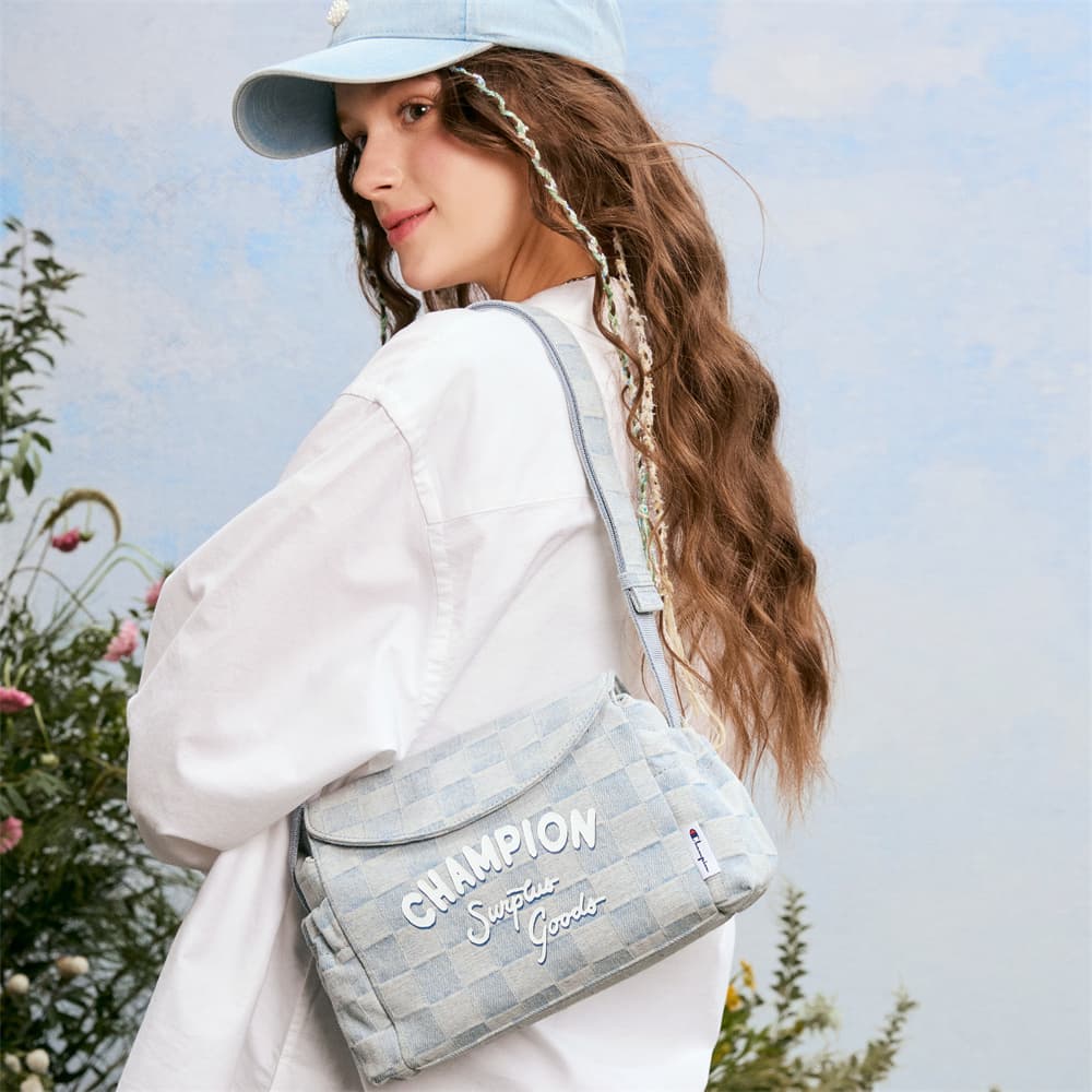 Мини-сумка Champion Denim Сумка через плечо Стандартная (Стандартная) Унисекс Лунный камень Синий Дымчатый Серый Гелиолит Серый - изображение 14