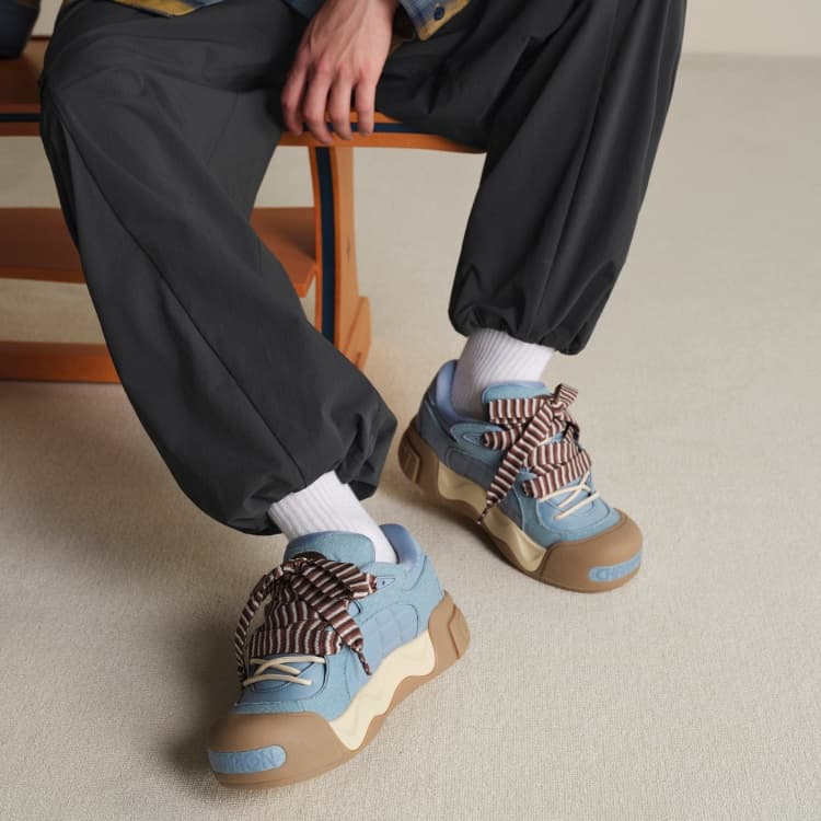 Кроссовки Champion Skate Shoes Low-Top Denim Blue Pine Brown Men's - изображение 6