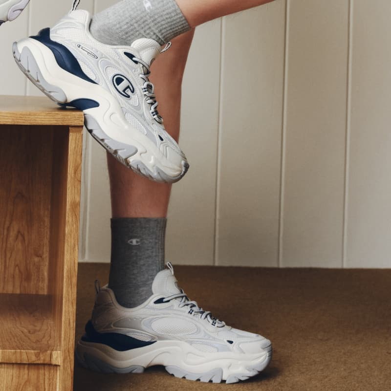 Кроссовки Champion Low Top Massive Sneakers Мужские Молочно-белый Королевский синий - изображение 7