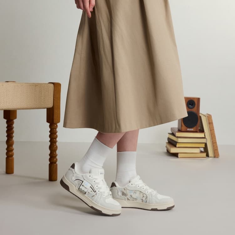Кроссовки Champion Skate Shoes Low-Top Молочно-белый Какао-коричневый Унисекс - изображение 6