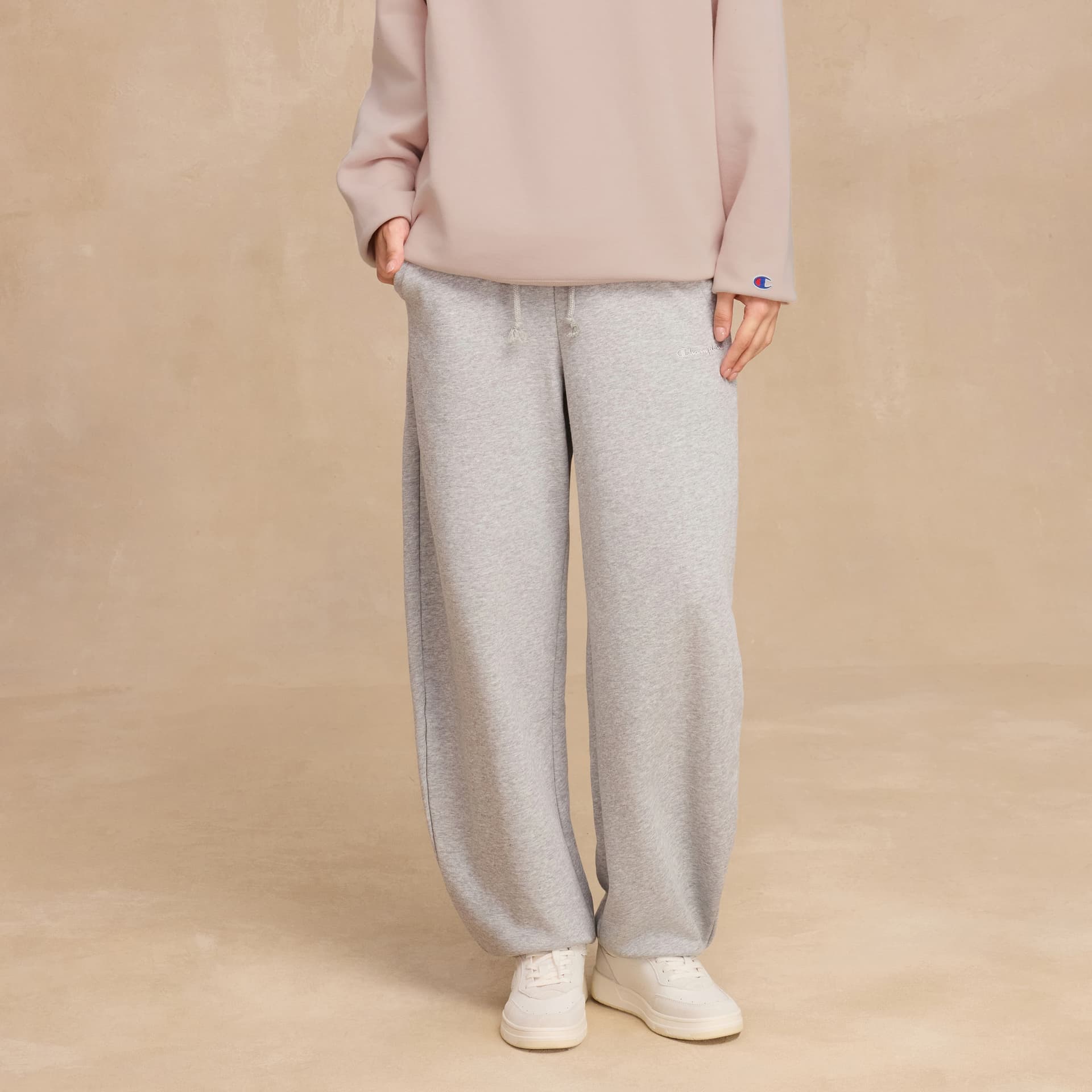 Штаны Champion FW25 Удобный модный универсальный классический минималистичный свободный повседневный контрастные цвета винтаж эластичный манжет спортивные брюки вязаные свитшоты версия для США женский - изображение 3