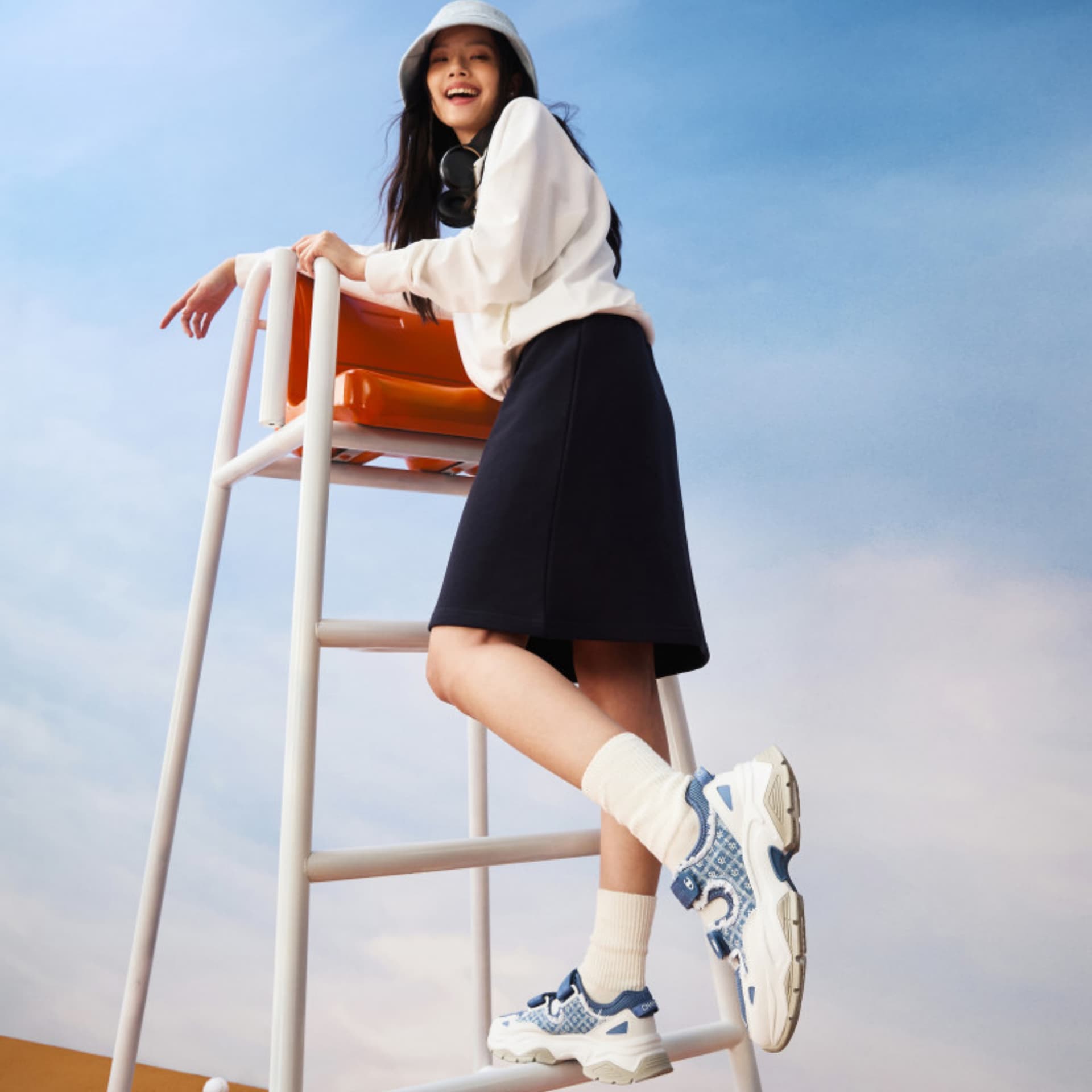 Кроссовки Champion Casual Low Top Македонский Синий/Молочно-Белый Женский - изображение 6