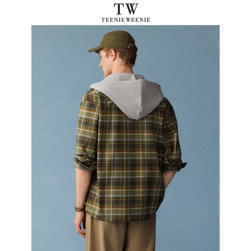 Рубашка Teenie Weenie Men Evergreen Preppy Style Хаки Мужской Рубашки - изображение 4