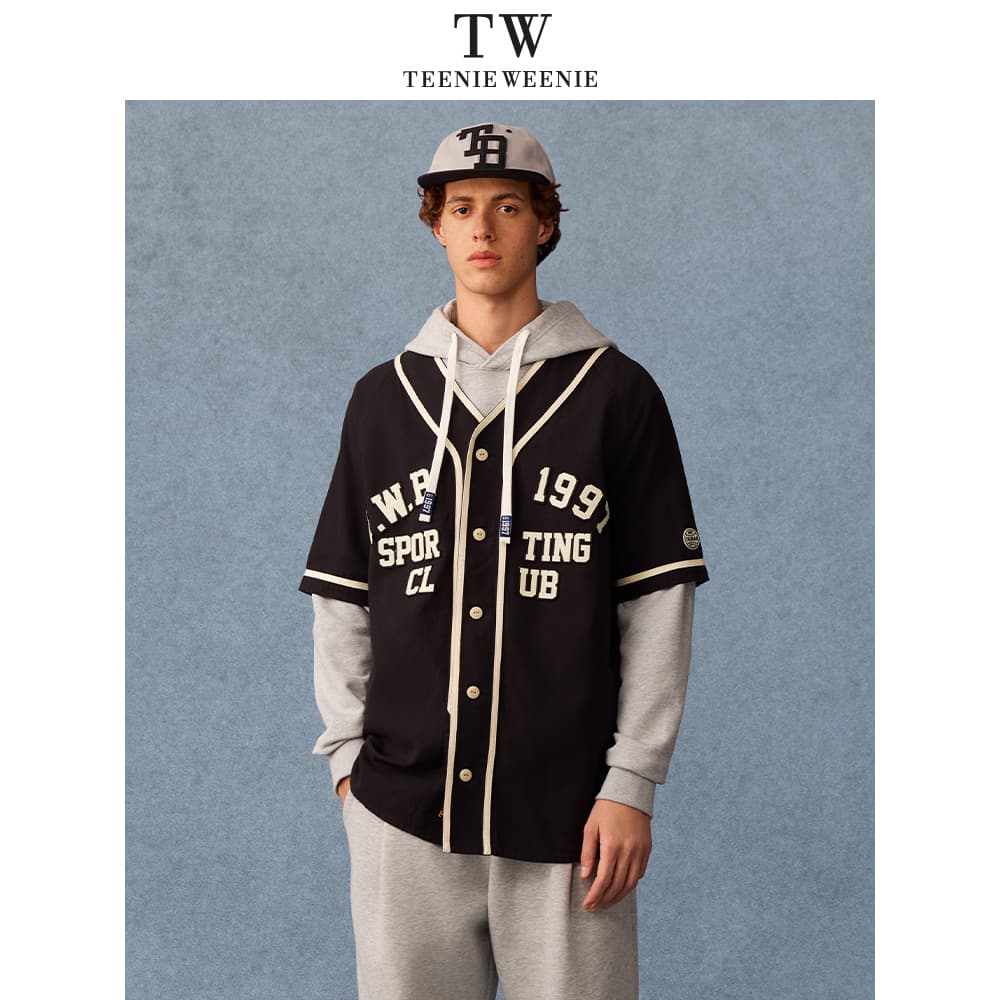 Рубашка Teenie Weenie Men Evergreen Preppy Style Черный Унисекс Рубашки - изображение 7