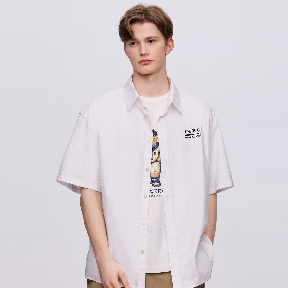 Рубашка Teenie Weenie Men 24SS Рубашка Лето Мужской - изображение 3
