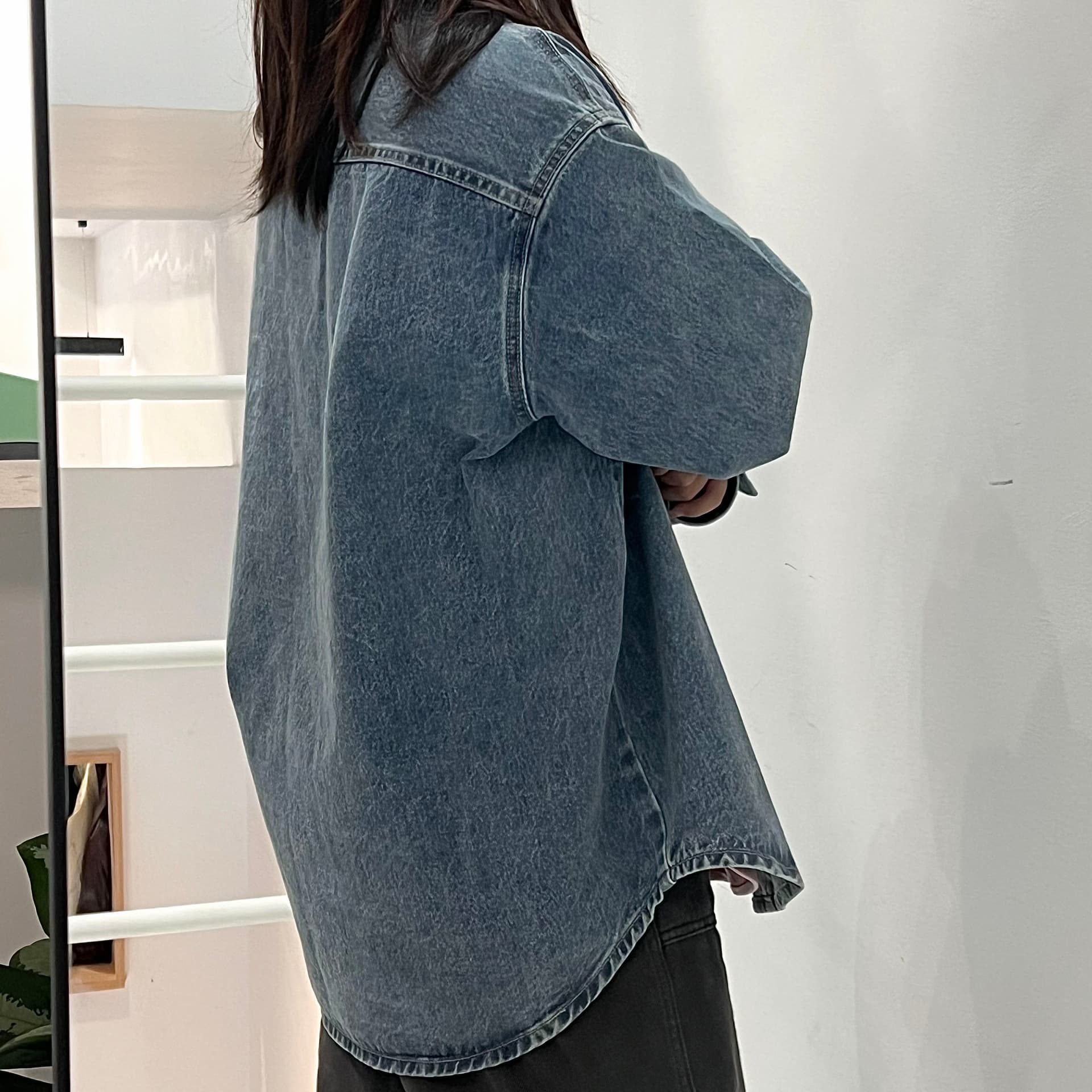 Рубашка Teenie Weenie Men Denim Collection Рубашка Унисекс Синяя - изображение 6