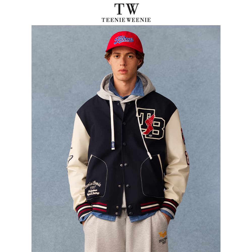 Куртка Teenie Weenie Men Evergreen Preppy Style Темно-синие унисекс куртки - изображение 7