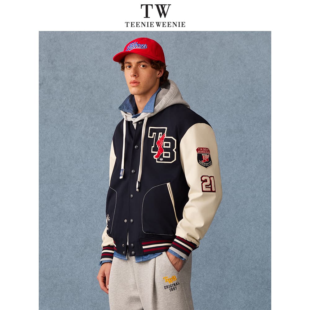 Куртка Teenie Weenie Men Evergreen Preppy Style Темно-синие унисекс куртки - изображение 3