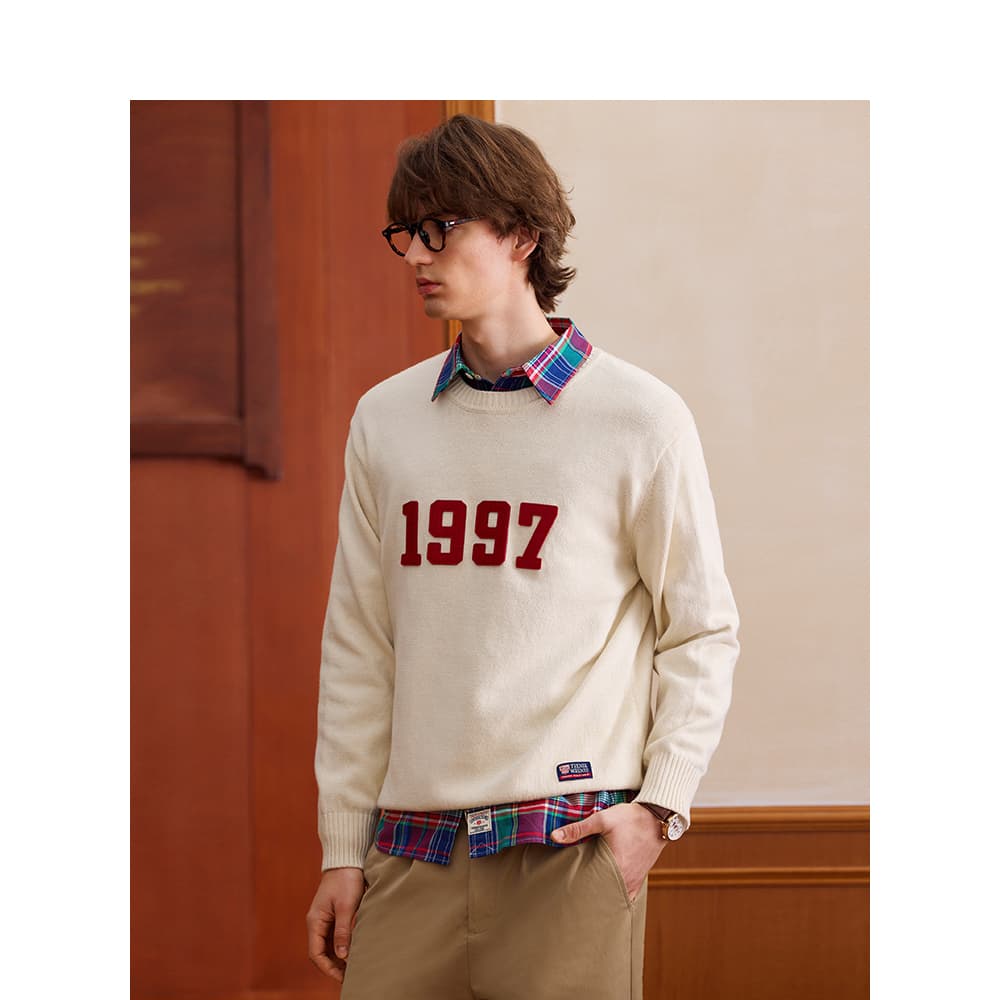 Кофта Teenie Weenie Men Свитер Унисекс Абрикос - изображение 4