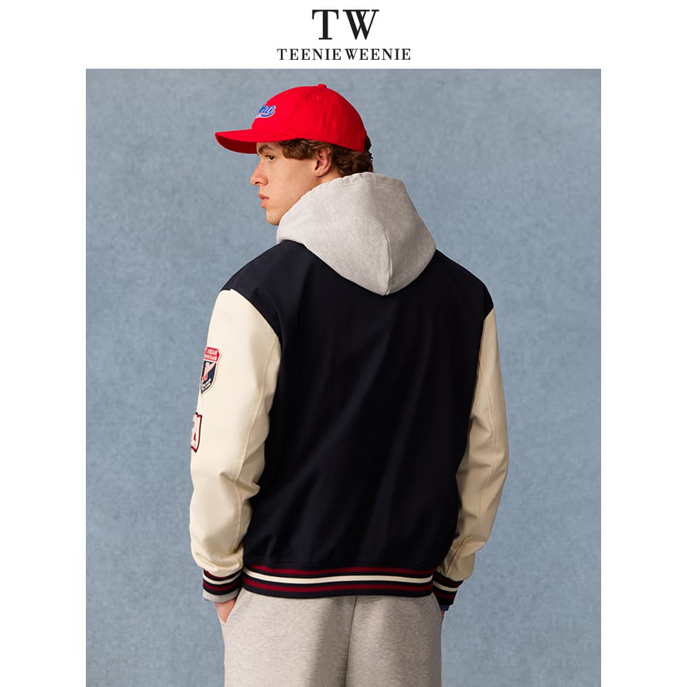 Куртка Teenie Weenie Men Evergreen Preppy Style Темно-синие унисекс куртки - изображение 4