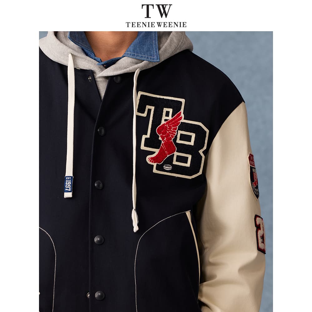 Куртка Teenie Weenie Men Evergreen Preppy Style Темно-синие унисекс куртки - изображение 5