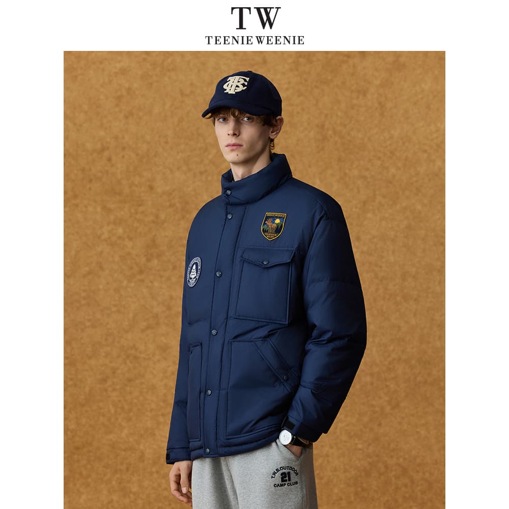 Зимняя куртка Teenie Weenie Men Light Warmth Collection Темно-синий Мужской Пуховики - изображение 3