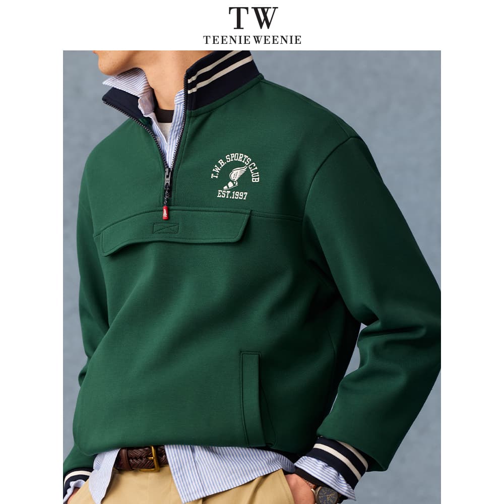 Худи Teenie Weenie Men American Old Money Style Collection Зеленый Унисекс Толстовка - изображение 5