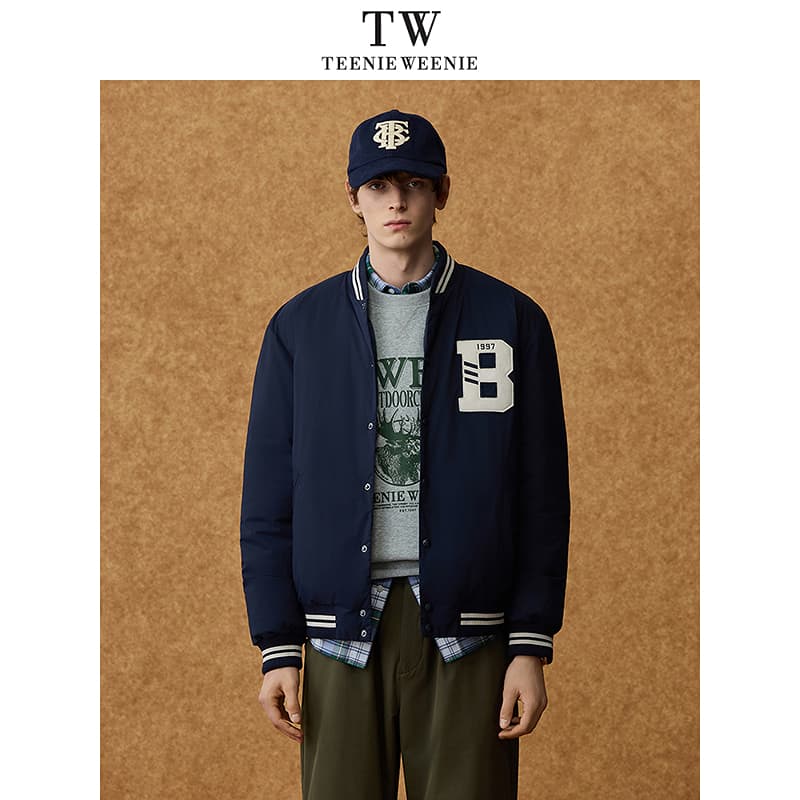 Зимняя куртка Teenie Weenie Men Light Warmth Collection Темно-синий Мужской Пуховики - изображение 7