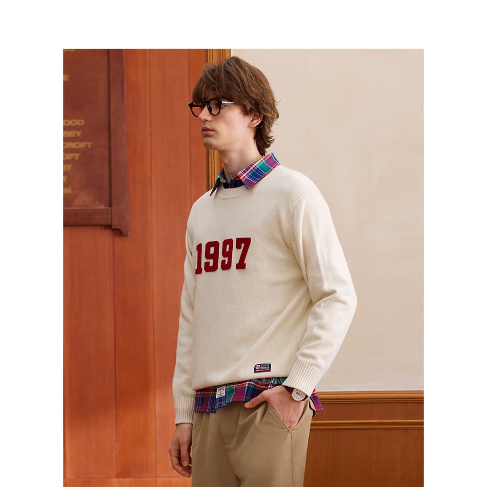 Кофта Teenie Weenie Men Свитер Унисекс Абрикос - изображение 6