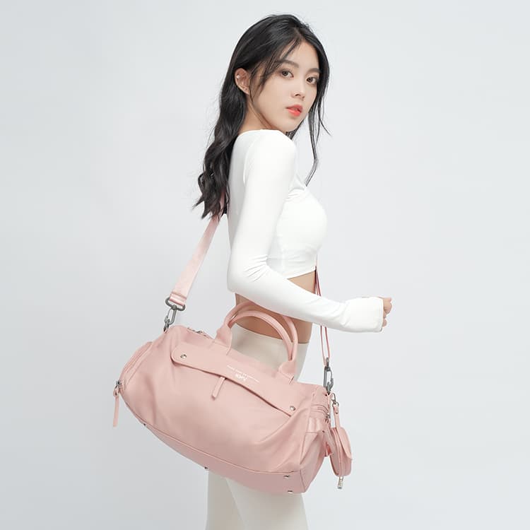 Спортивная сумка KMV Fitness Bag Large Gray Pink - изображение 6