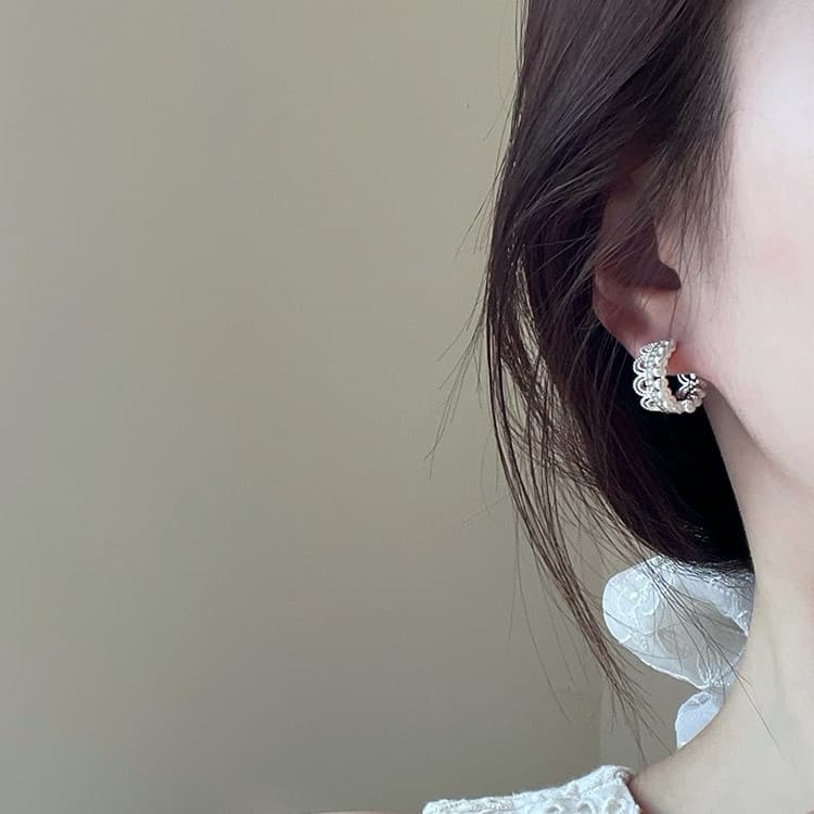 Серьги ONEKISS Серьги с синтетическим кубическим цирконием покрытием из золота медью искусственным жемчугом женские - изображение 5