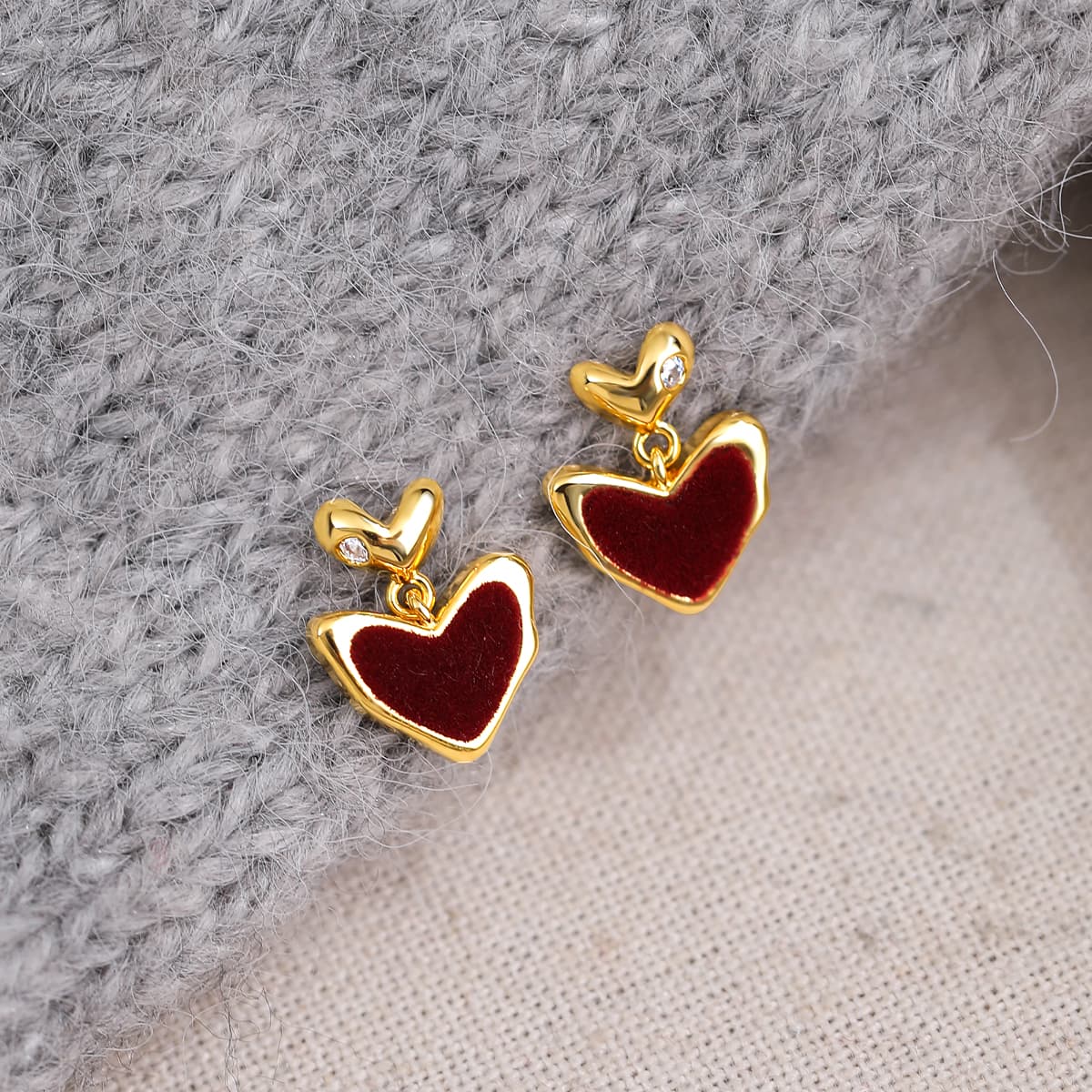 Серьги ONEKISS Синтетический кубический цирконий золото с покрытием медные шерстяные серьги для женщин - изображение 7