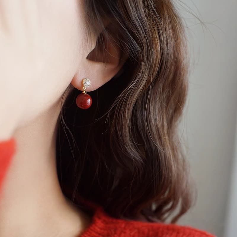 Серьги ONEKISS Серьги из покрытого золотом медного кубического циркония женские - изображение 5