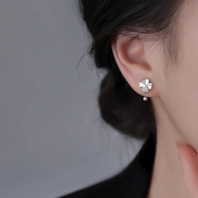 Серьги ONEKISS 999 Серебряная игла Серебряное содержание примерно 0,045G Золото-покрытая медь Искусственный фианит Серьги - изображение 5