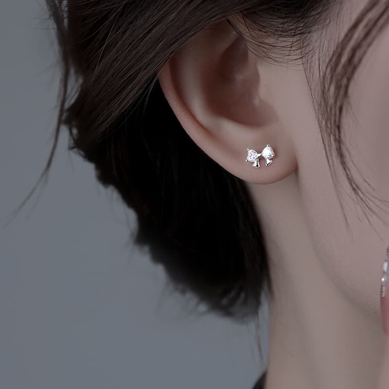 Серьги ONEKISS 999 Серебряная игла серебро с содержанием примерно 0,045G золото-покрытая медь искусственный фианит - изображение 4