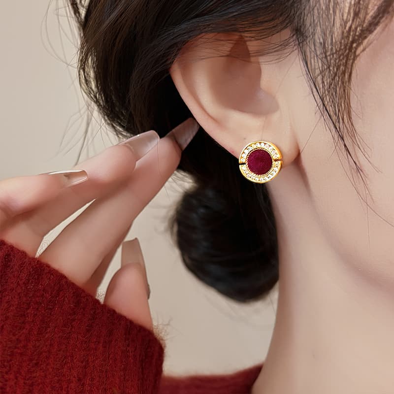 Серьги ONEKISS Синтетический кубический цирконий золото с покрытием медные шерстяные серьги для женщин - изображение 4