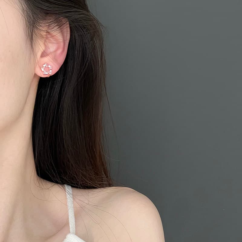 Серьги ONEKISS Серьги-гвоздики с синтетическим кубическим цирконием женские - изображение 2