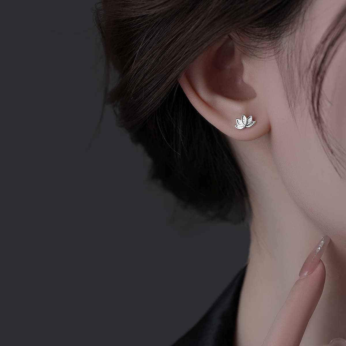 Серьги ONEKISS 999 Серебряная игла Серебряное содержание примерно 0,045G Золото-покрытые медные серьги Женские - изображение 4