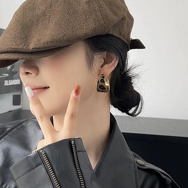 Серьги ONEKISS Серьги с покрытием из золота глазурь капля медный женские - изображение 7