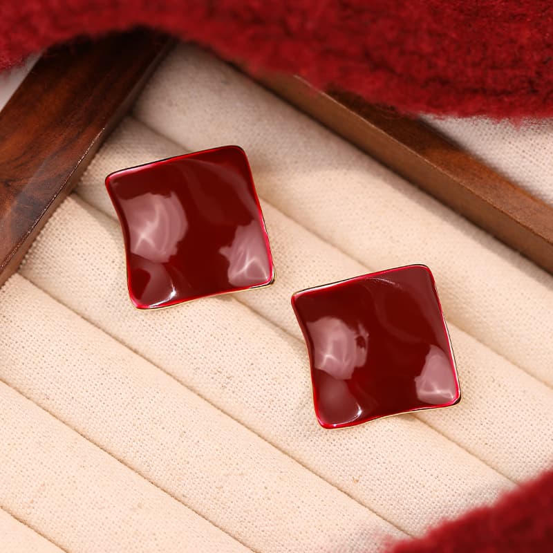 Серьги ONEKISS Капля Глазурь Золото Покрытие Медные Серьги Женские - изображение 6
