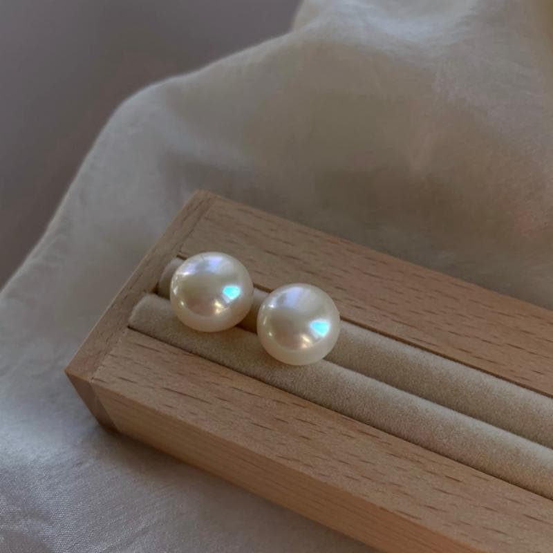 Серьги ONEKISS 999 Серебряная игла Искусственная жемчужина Серьги-гвоздики Женские - изображение 7