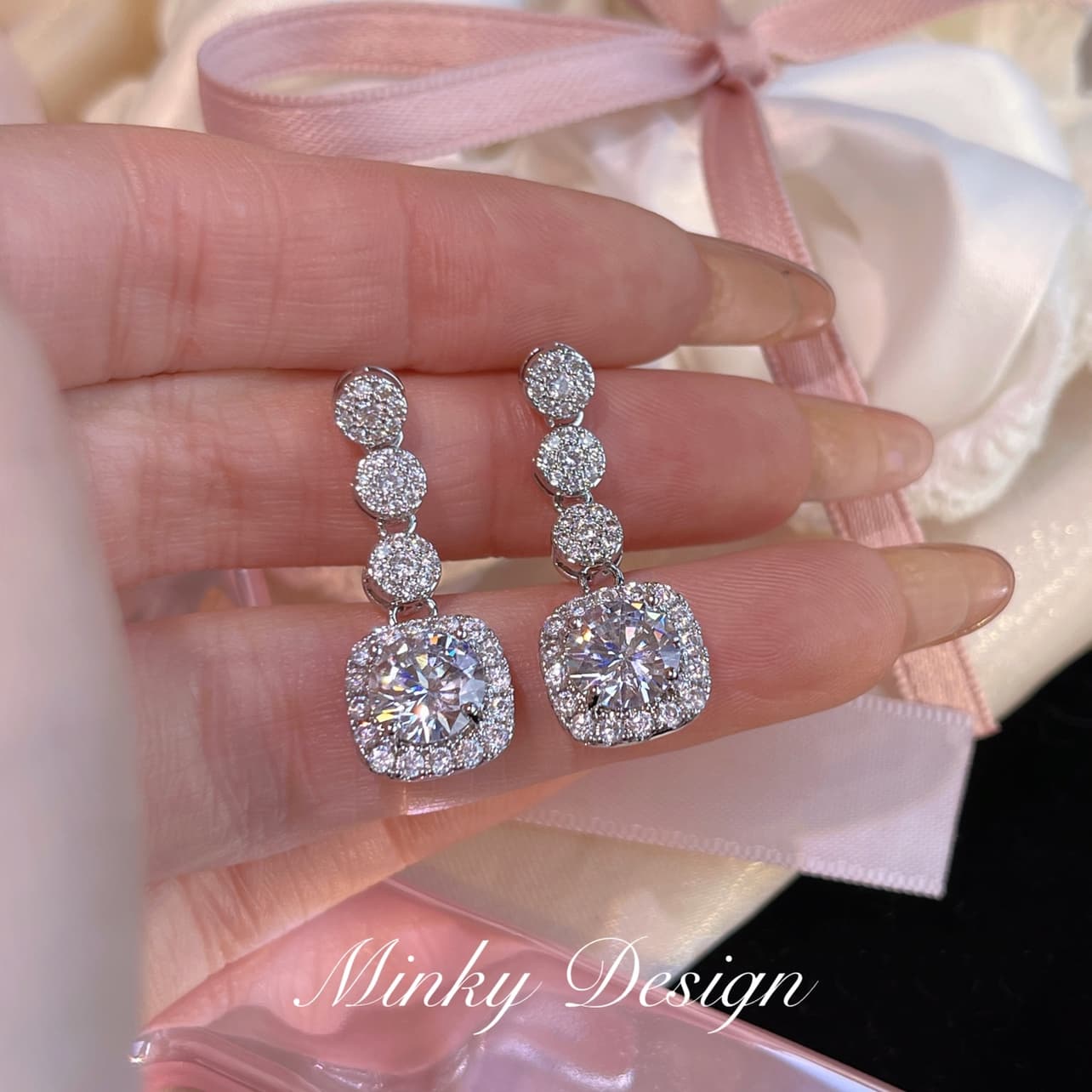 Серьги ONEKISS Серьги из покрытого золотом медного кубического циркония женские - изображение 7