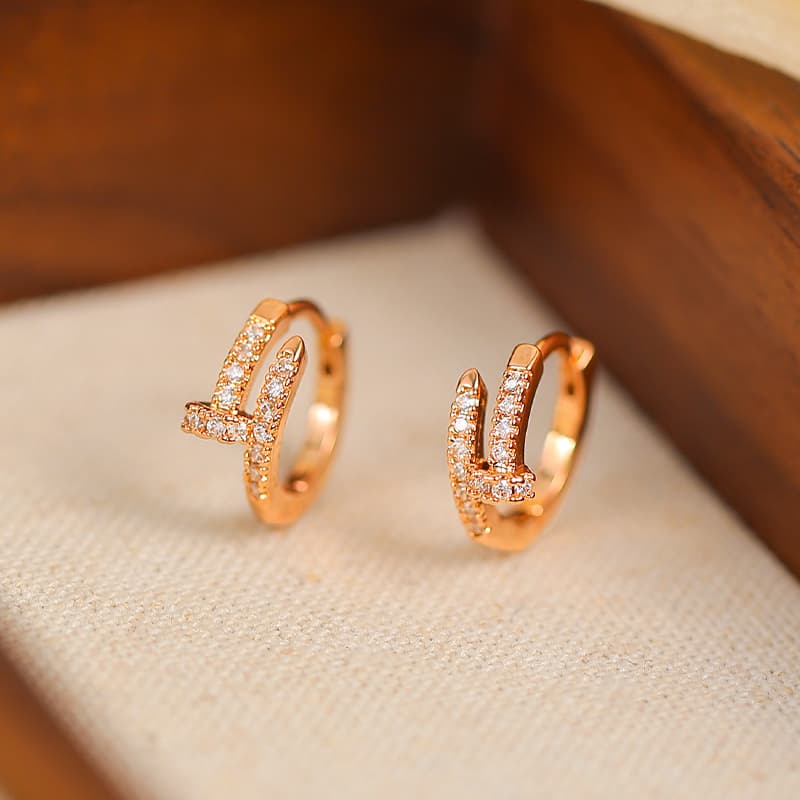 Серьги ONEKISS Серьги из меди с золотым покрытием женские - изображение 3