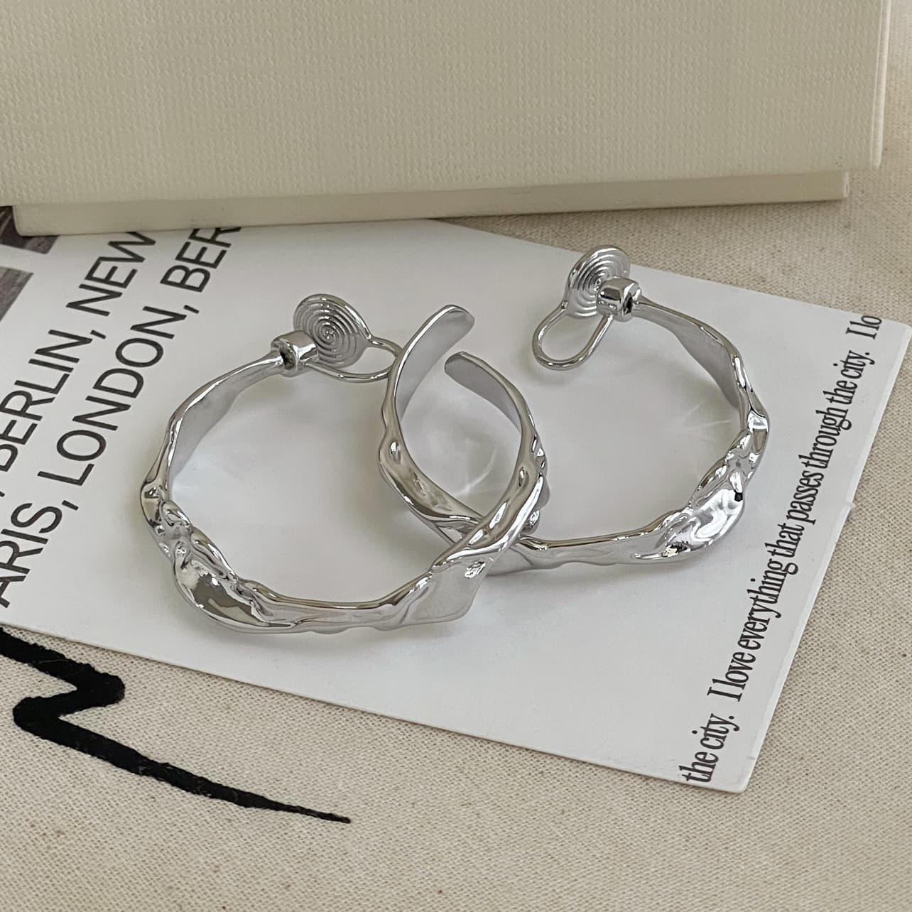 Серьги ONEKISS Серьги из меди с золотым покрытием женские - изображение 8