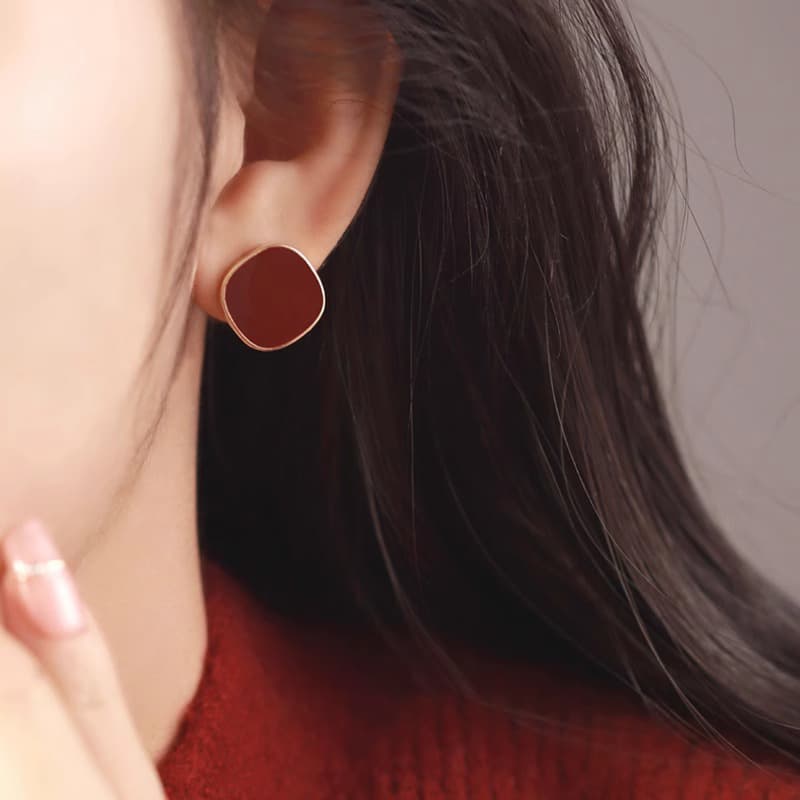 Серьги ONEKISS Капля Глазурь Медные Серьги-гвоздики Женские - изображение 4