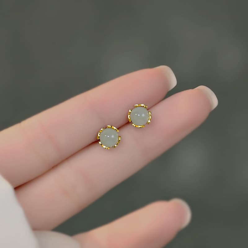 Серьги ONEKISS 999 Серебряная игла Серебряное содержание примерно 0,045G Золото покрытый медный АБС Серьги-гвоздики Женские - изображение 5