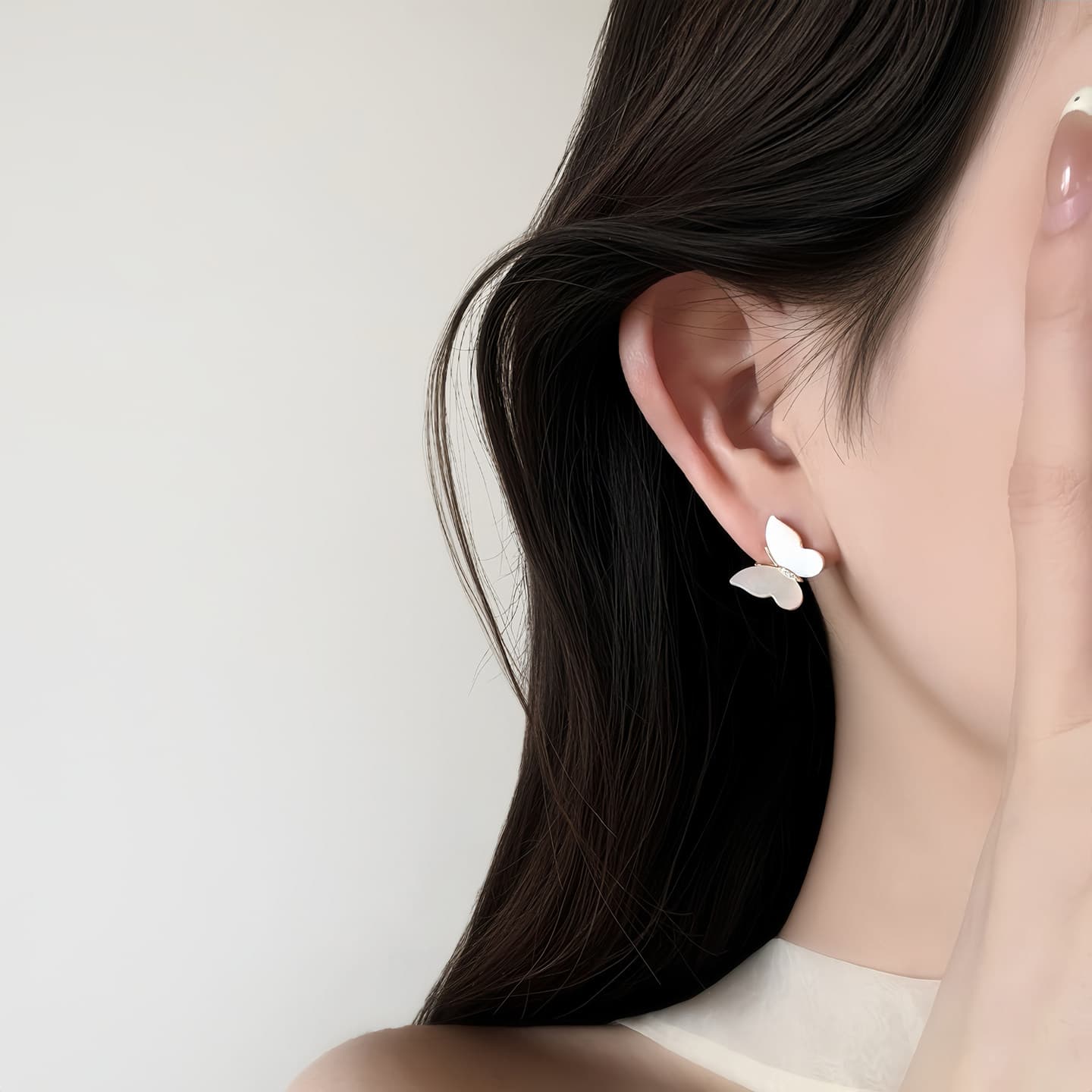 Серьги ONEKISS Серьги-гвоздики из покрытого золотом медного акрилового синтетического кубического циркония женские - изображение 3