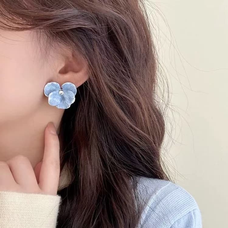 Серьги ONEKISS Серьги с капельной глазурью покрытые золотом с медным покрытием женские - изображение 5
