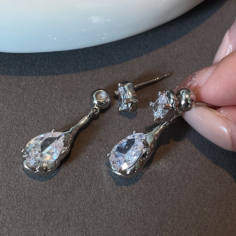 Серьги ONEKISS Серьги из покрытого золотом медного кубического циркония женские - изображение 7