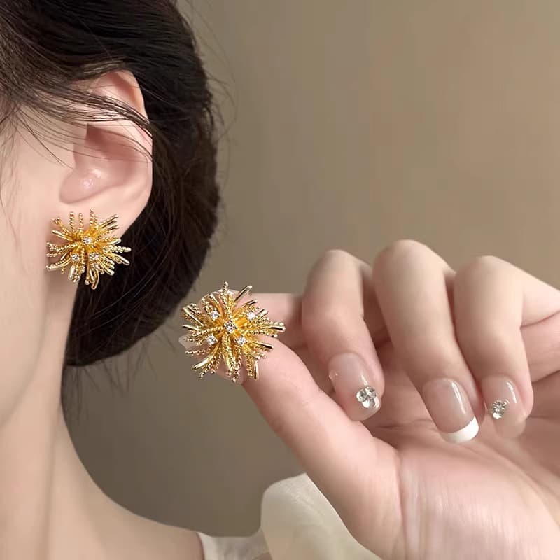 Серьги ONEKISS Серьги из покрытого золотом медного кубического циркония женские - изображение 4