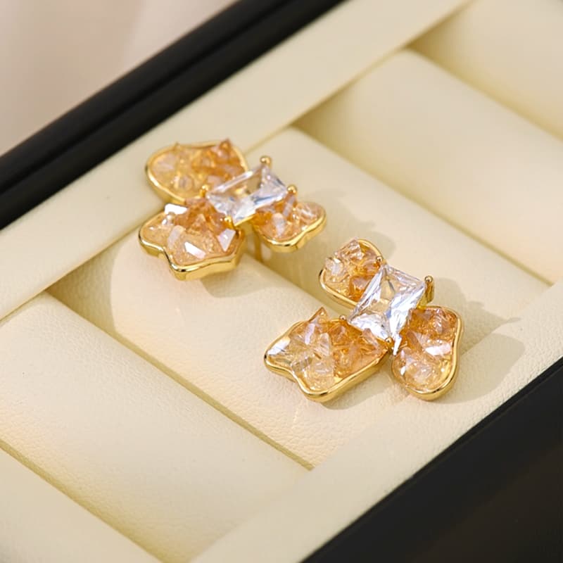 Серьги ONEKISS Синтетический кубический цирконий золото с покрытием медь капельная глазурь АБС серьги для женщин - изображение 3