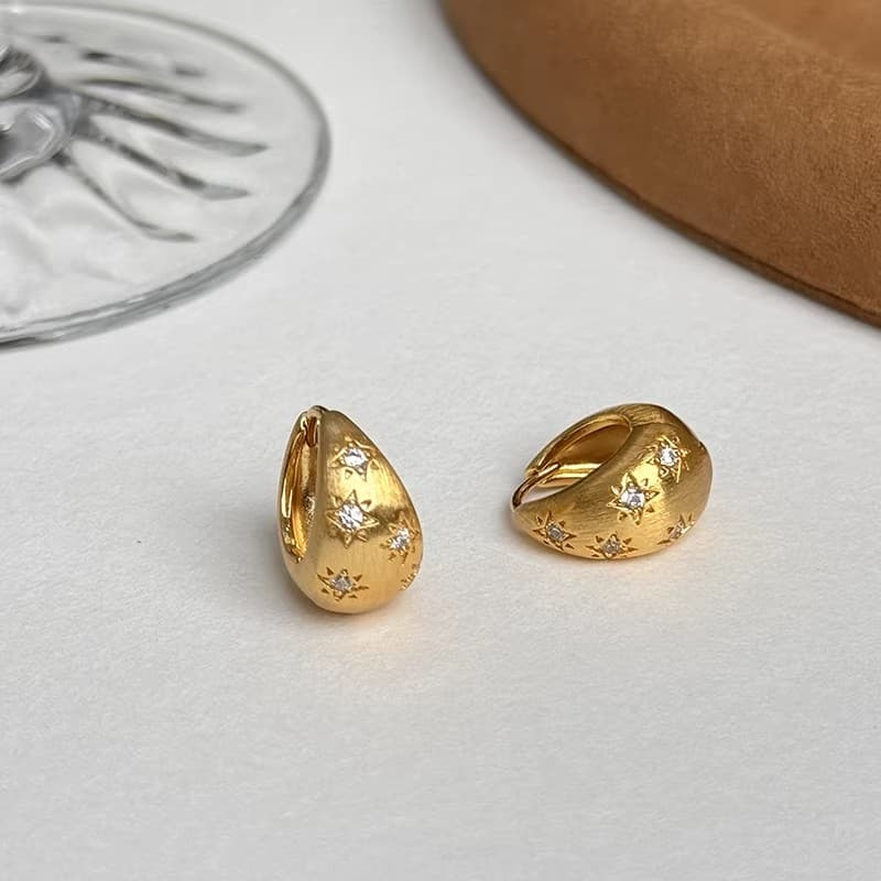 Серьги ONEKISS Серьги из покрытого золотом медного кубического циркония женские - изображение 2