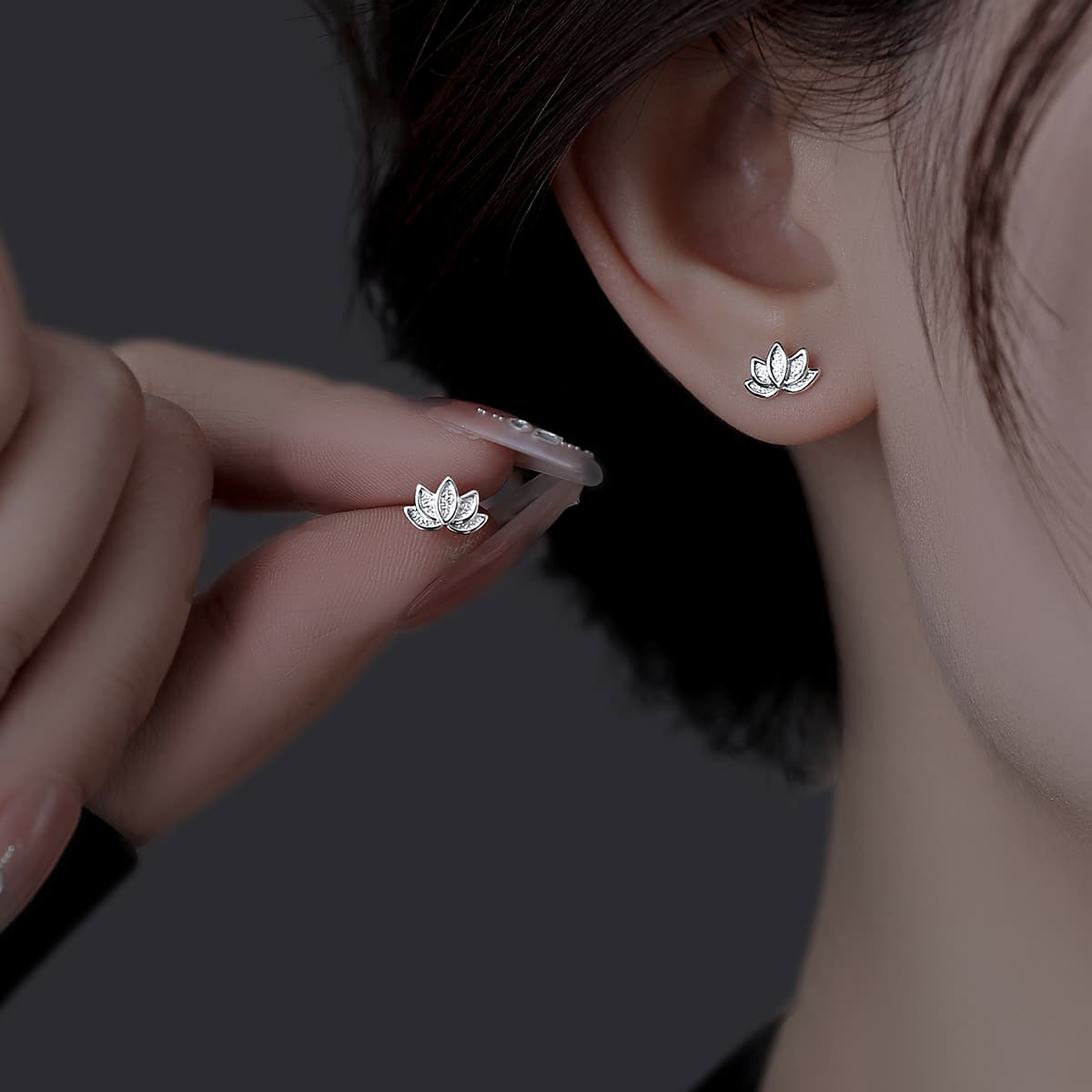 Серьги ONEKISS 999 Серебряная игла Серебряное содержание примерно 0,045G Золото-покрытые медные серьги Женские - изображение 2