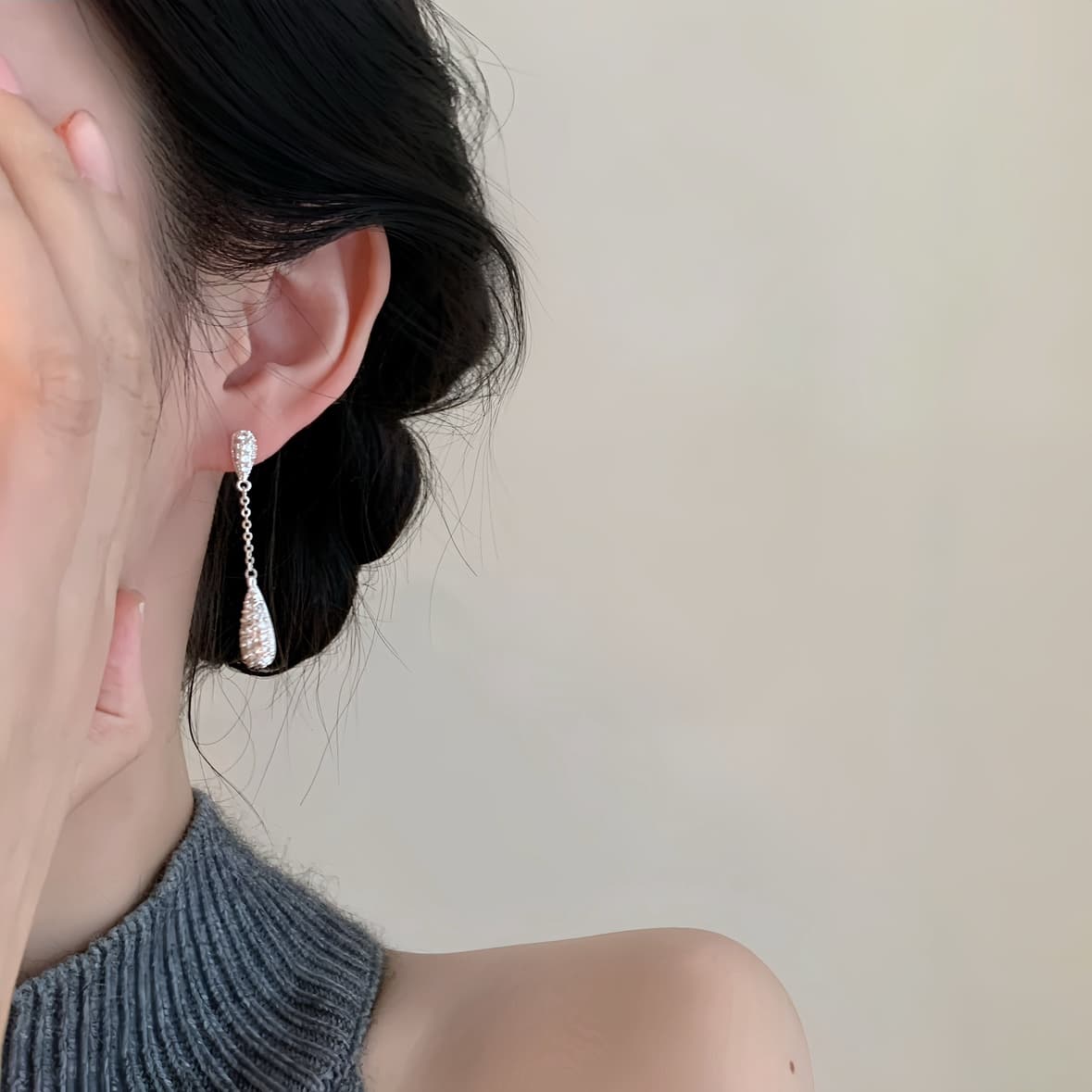 Серьги ONEKISS Серьги из покрытого золотом медного кубического циркония женские - изображение 8