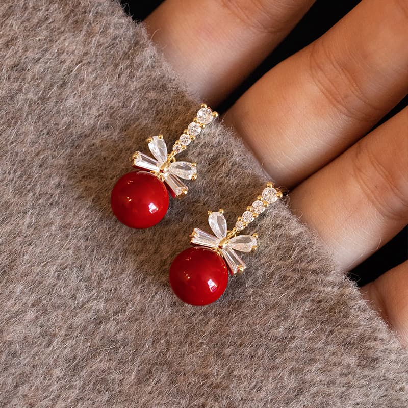 Серьги ONEKISS Серьги с покрытием из медного золота имитация жемчуга женские - изображение 3
